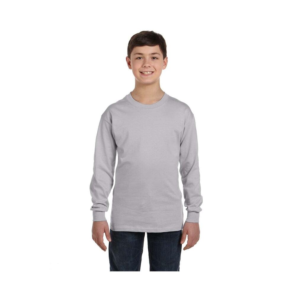 Unbranded Boys Gray Pullover Long Sleeve Crew Neck Sweatshirt Youth
